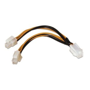 Cable Alimentaci?n para Microprocesador Aisens A131-0166/ Molex 4+4 PIN Macho - Molex 4 PIN Hembra/ Hasta 54W/ 15cm