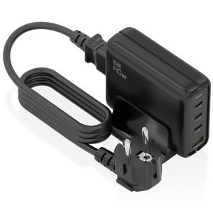 Cargador Sobremesa GaN Aisens ASCH-140W4P056-BK/ 3xUSB Tipo-C/ 1xUSB/ 140W