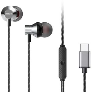 Auriculares Intrauditivos Aiwa ESTM-50USB-C/SL/ con Micr?fono/ USB Tipo-C/ Plateados