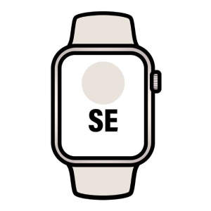 Apple Watch SE/ GPS/ 40mm/ Caja de Aluminio Blanco Estrella/ Correa Deportiva Blanco Estrella M/L