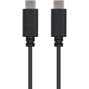 Cable USB 2.0 Tipo-C Nanocable 10.01.2302/ USB Tipo-C Macho - USB Tipo-C Macho/ 2m/ Negro