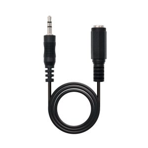 Cable Est?reo Nanocable 10.24.0205/ Jack 3.5 Macho - Jack 3.5 Hembra/ 5m/ Negro