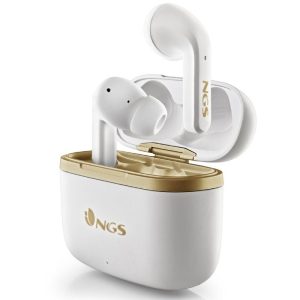 Auriculares Bluetooth NGS ?rtica Trophy con estuche de carga/ Autonom?a 5h/ Blancos