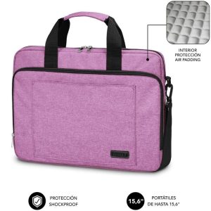 Mochila Subblim Air Padding Laptop Bag para Port?tiles hasta 15.6'/ Rosa