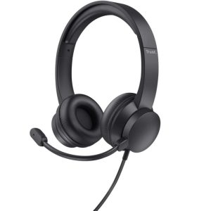 Auriculares Trust HS-201 USB/ con Micr?fono/ USB/ Negros