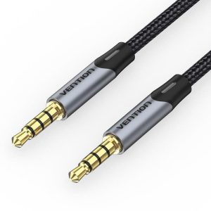 Cable Est?reo Vention BAQHG/ Jack 3.5 Macho - Jack 3.5 Macho/ 1.5m/ Gris
