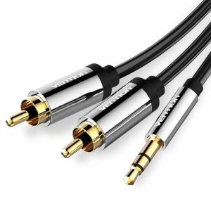 Cable Est?reo Vention BCFBG/ Jack 3.5 Macho - 2x RCA Macho/ 1.5m/ Negro