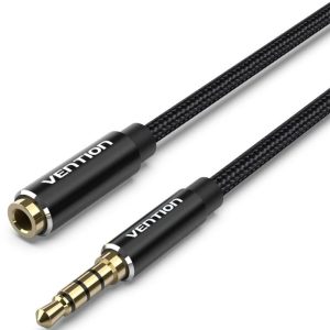 Cable Est?reo Vention BHCBI/ Jack 3.5 Macho - Jack 3.5 Hembra/ 3m/ Negro