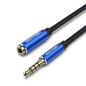 Cable Est?reo Vention BHCLJ/ Jack 3.5 Macho - Jack 3.5 Hembra/ 5m/ Azul