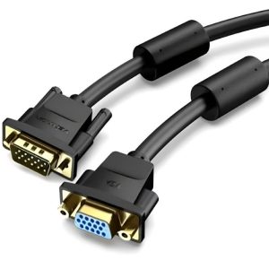 Cable Alargador SVGA Vention DAGBF/ VGA Macho - VGA Hembra/ 1m/ Negro