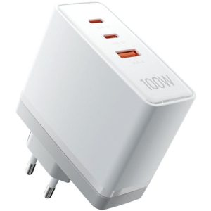Cargador de Pared GaN Vention FEGW0-EU/ 2xUSB Tipo-C/ 1xUSB/ 100W