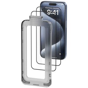 Protector de Pantalla de Cristal Templado Vention KUKTCA-30 para iPhone 15 Pro + Herramienta de Instalaci?n Antipolvo